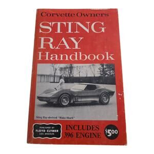 Floyd Clymer Corvette Owners Stingray Handbook Includes 396 Engine